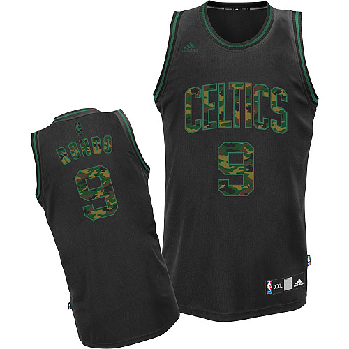  NBA Boston Celtics 9 Rajon Rondo Camo Black Swingman Jersey
